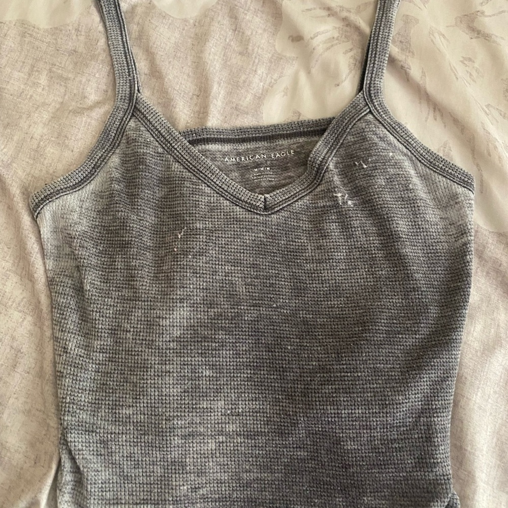 American Eagle Outfitters Gray Fitted Sleeveless Camisole